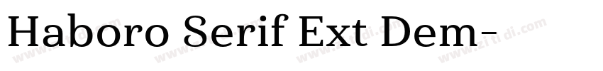 Haboro Serif Ext Dem字体转换